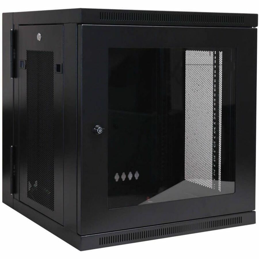 Smartrack 12u Low-Profile Switch-Depth Wall-Mount Small Rack Enclosure, Clear Acrylic Window, Hinged Back
