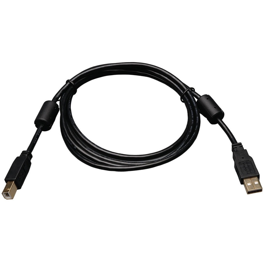 Eaton 6 ft USB 2.0 A/B Gold Cable | Ferrite Chokes, Shielded
