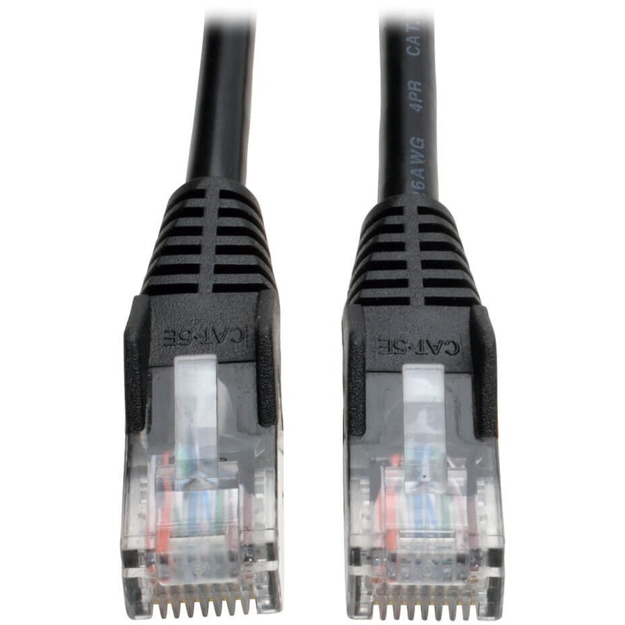 CAT5E 350 MHz Snagless Molded (Utp) Ethernet Cable (RJ45 M/M), PoE - Black, 15 Ft. (4.57 M)