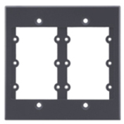 2GANG FRAME HOLDS 6WALL PLATE INSERTS.