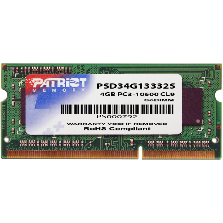 PATRIOT SL 4GB 1333MT/S DDR3 SODIMM