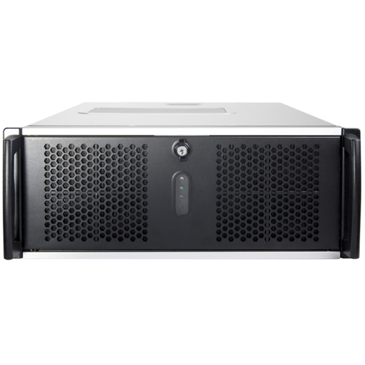 Chenbro 4U Rackmount Server Chassis - 8 rear slots supports up to 4 dual-width blower-type GPU - up to E-ATX 12"x13" (RM41300-FS81)