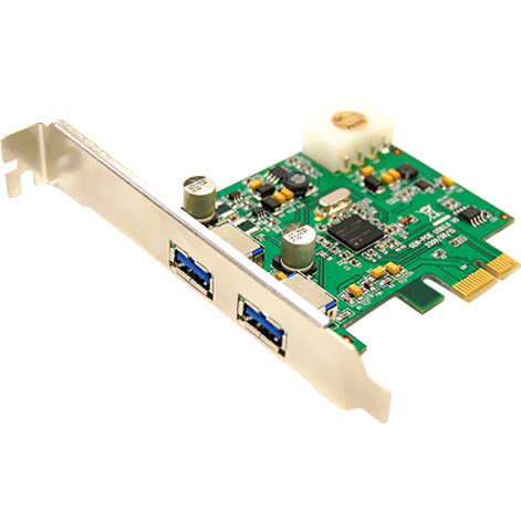 USB 3.0 PCIE CARD WITH 2 EXTERNAL USB 3.0 PORT. NEC CHIPSET.