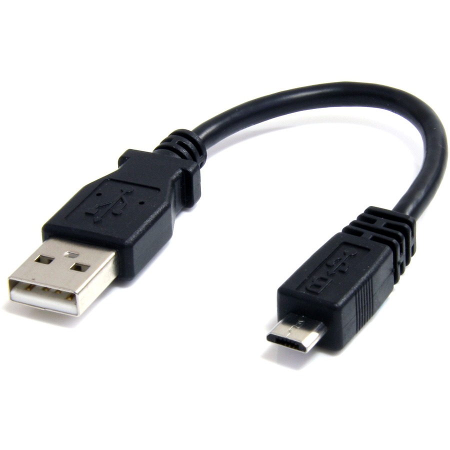 STARTECH 6in Micro USB Cable A to Micro B Black (UUSBHAUB6IN)