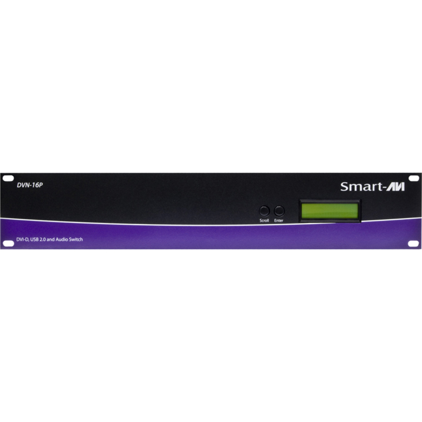 DVNET-16P: 16X1 DVI-D/USB2.0/AUDIO SWITCH. INCLUDES: DVN-16P & (PS5VD4A)