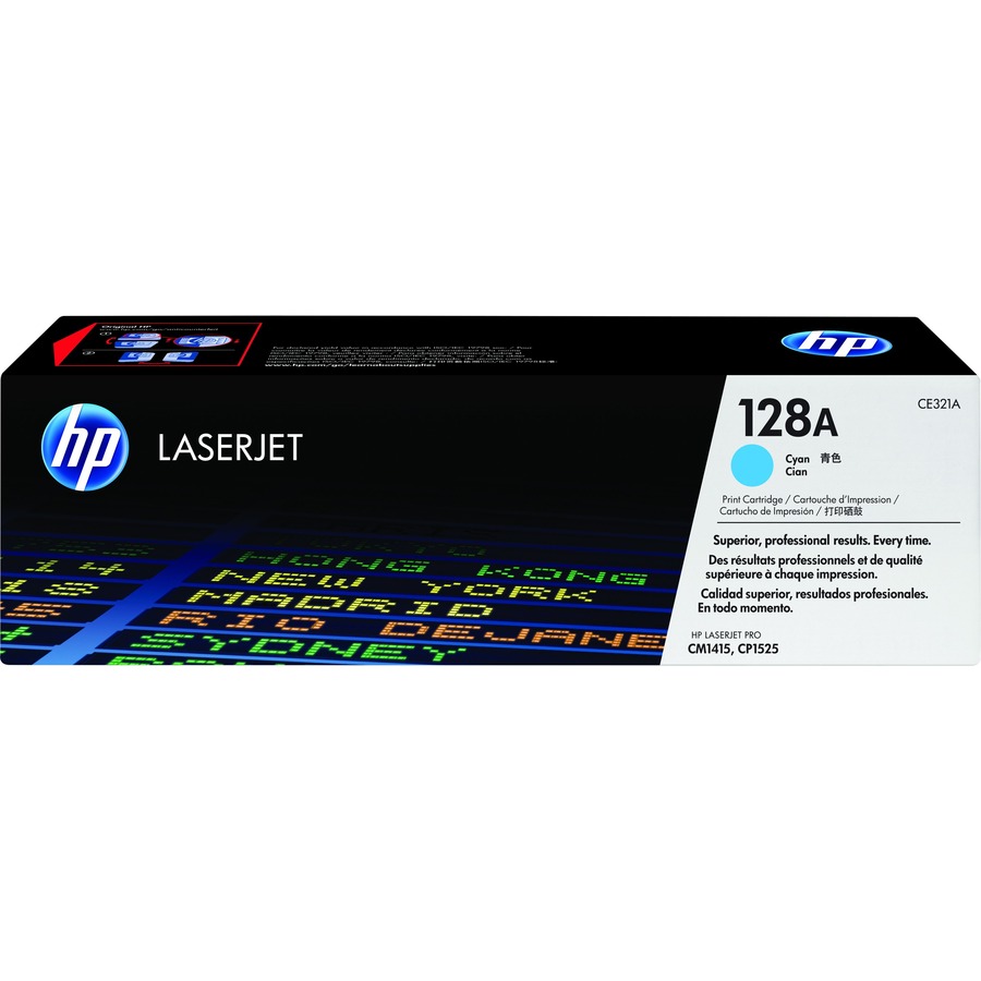 HP (LaserJet 128A) - Cartouche de toner cyan pour imprimantes HP LaserJet (CE321A)