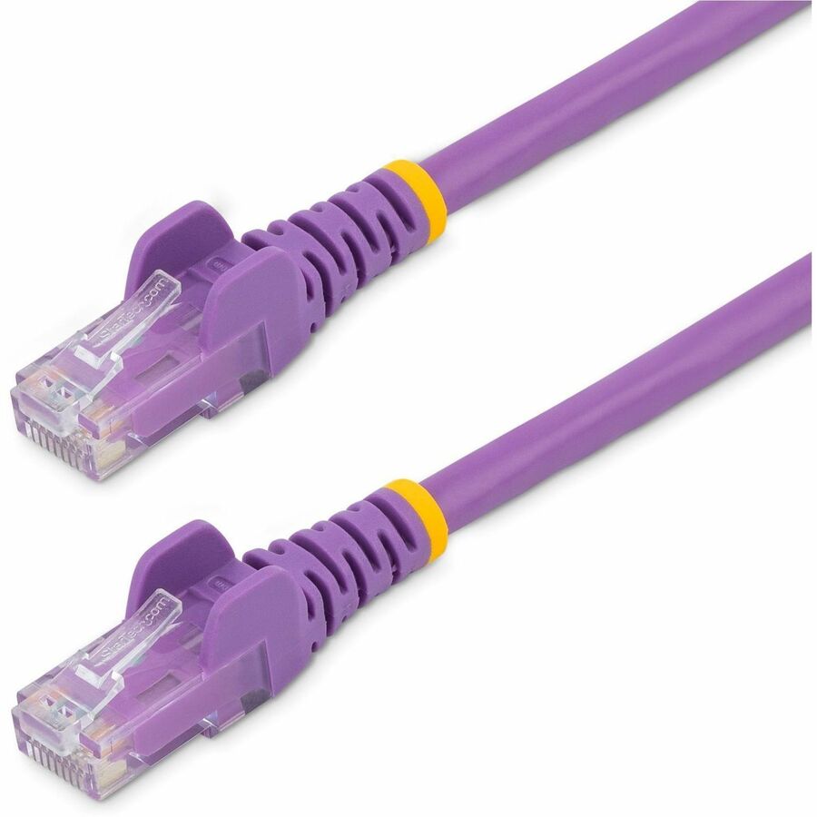 StarTech 100ft CAT6 Ethernet Cable - Purple Snagless Gigabit 100W PoE UTP 250Mhz Category 6 Patch Cord UL Certified Wiring/TIA