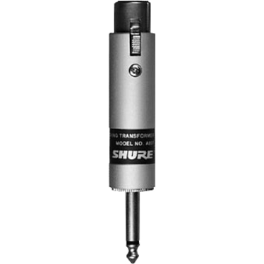 SHURE A85F - Low to High Impedance Microphone Matching Transformer - In-Line XLR Female to 1/4" Male (Barrel)