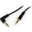 StarTech Slim to Right Angle Stereo Audio Cable-M/M, 1-Feet (3.5mm) (MU1MMSRA)
