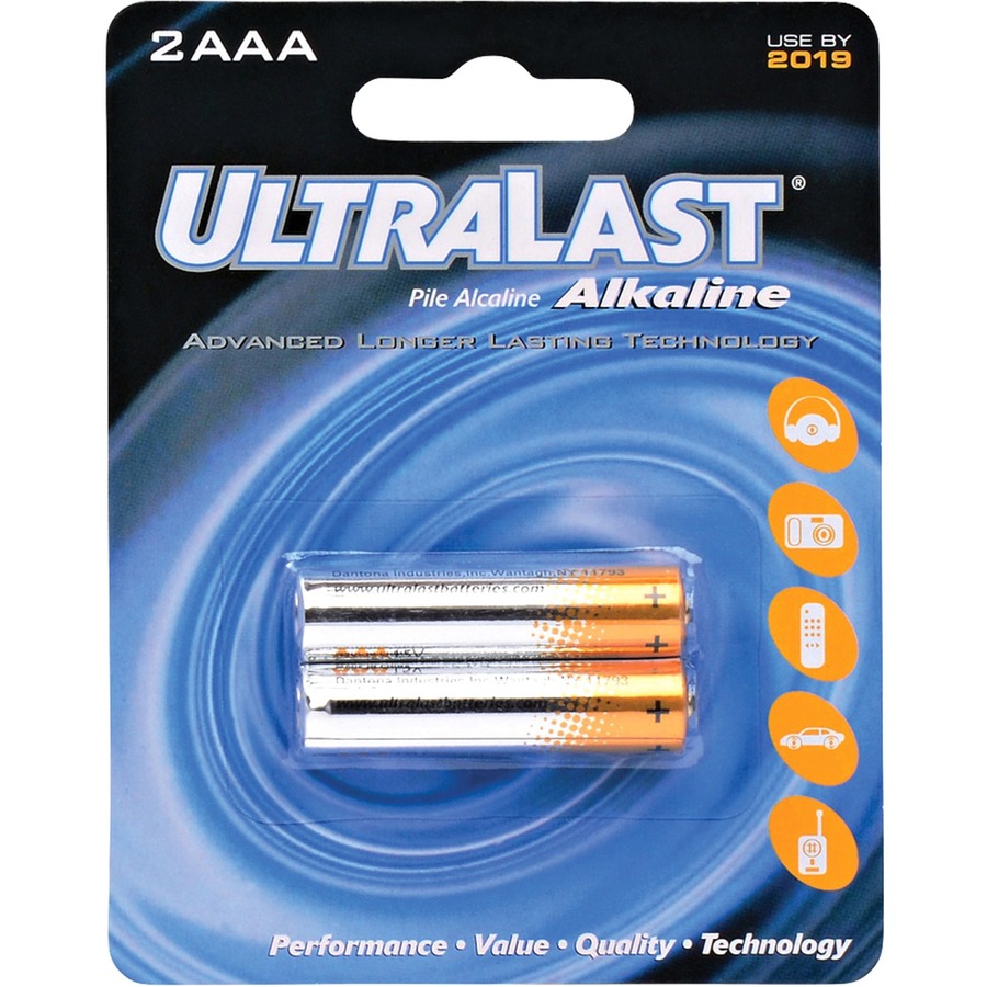 2 PACK AAA ALKALINE BATTERY