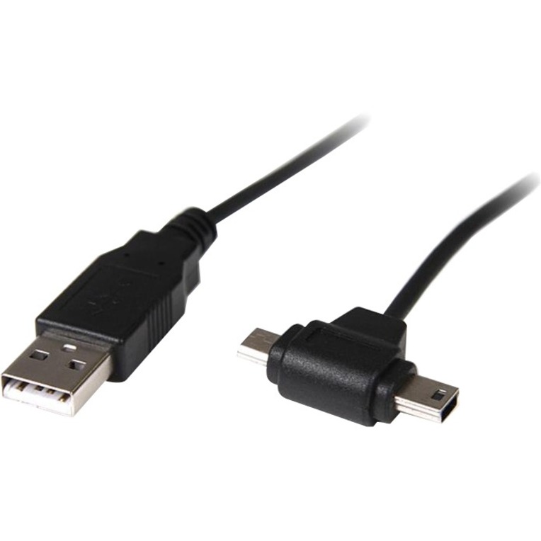 Startech Retractable USB Combo Cable – USB to Micro USB and Mini USB – M/M 2.5ft (USBRETAUBMB)