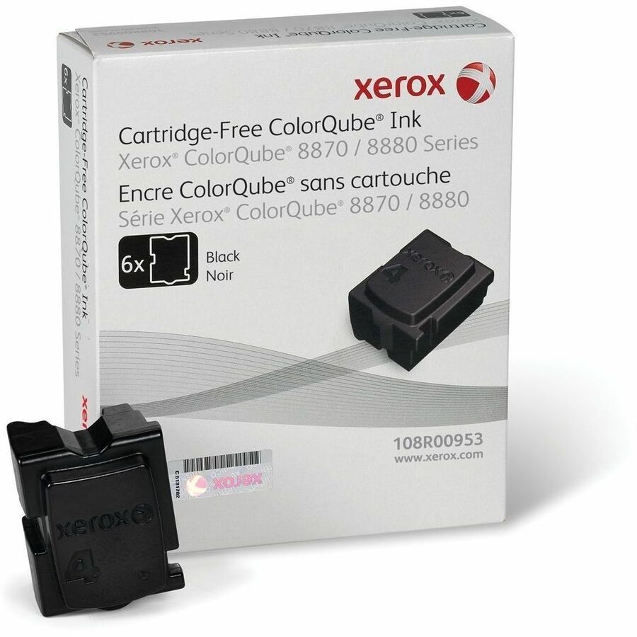XEROX COLORQUBE INK BLACK, COLORQUBE 8870 (6 STICKS), NORTH AMERICA