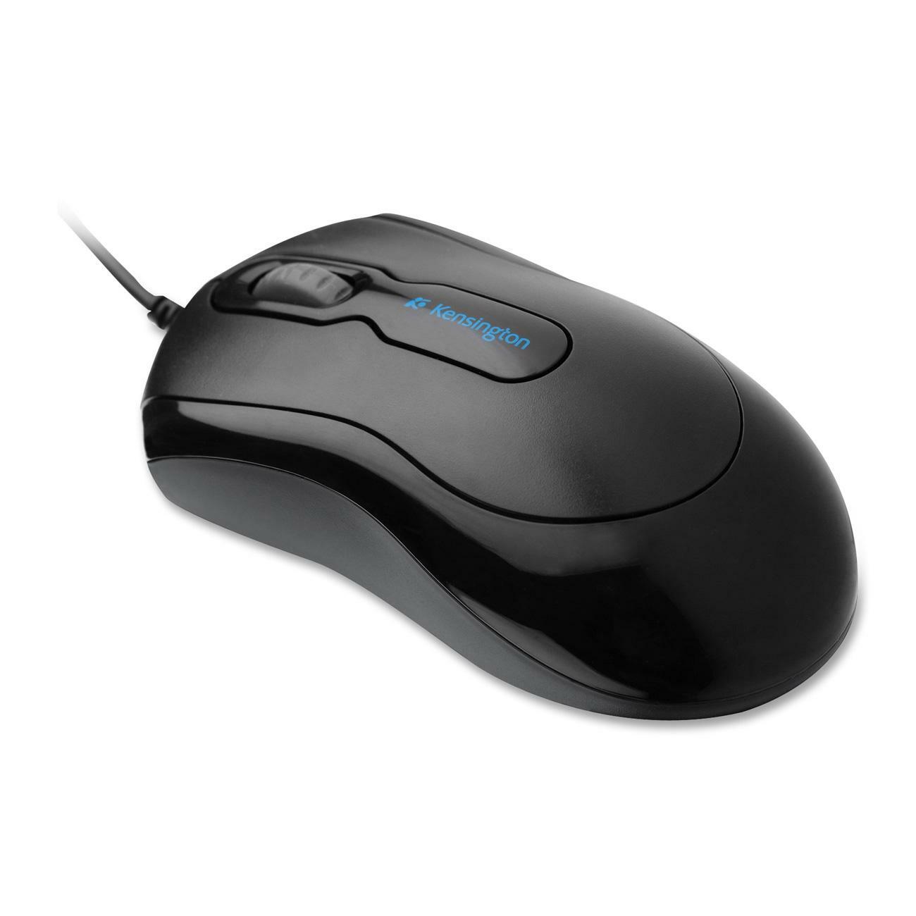 Kensington Mouse-in-a-Box Wired Mouse - Optical - Cable - Black - USB - 800 dpi - Scroll Wheel - Symmetrical