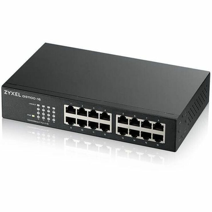 GS1100-16 - 16-PORT 10/100/1000 GIGABIT SWITCH DESKTOP W/RACKMOUNTS