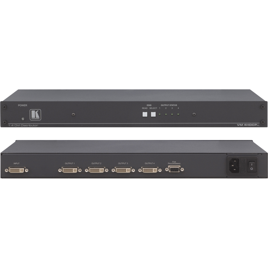 THE VM-4HDCPXL IS A HIGH-PERFORMANCE DISTRIBUTION AMPLIFIER FOR DVI SIGNALS. THE