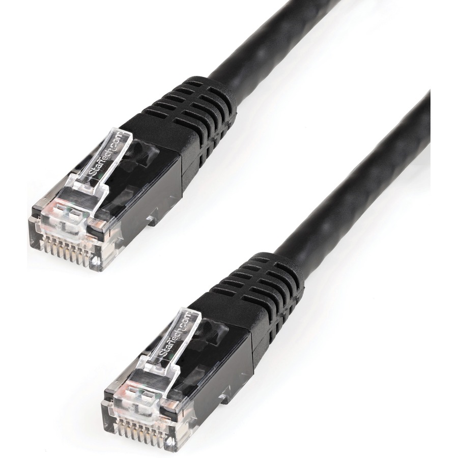 STARTECH 1 ft Category 6 UTP RJ-45 Patch Cable – Black (C6PATCH1BK)