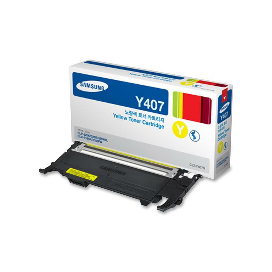 SAMSUNG 407S Yellow Toner Cartridge | 1000 Pages Yield | (CLT-Y407S/XAA)