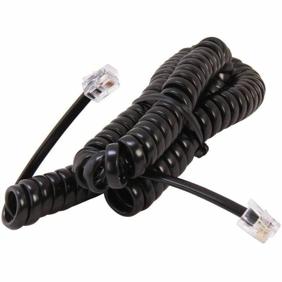 COILED HANDSET CORD - RJ-11 LEFT CONNECTOR - MALE LEFT GENDER - RJ-11 RIGHT CONN