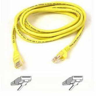 BELKIN A3L791-05-YLW-S 5FT CAT5E SNAGLESS PATCH CABLE, UTP, YELLOW PVC JACKET, 2