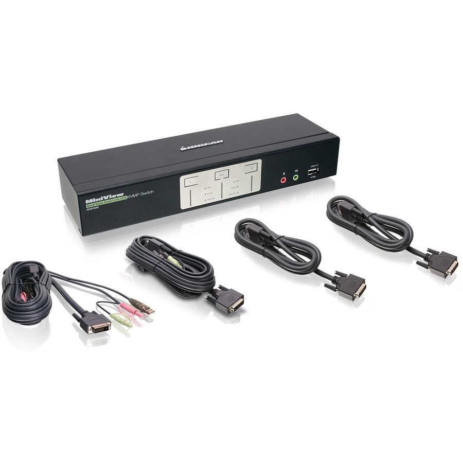 2/4-PORT DUALVIEW DUAL-LINK DVI KVMP SWITCH WITH USB 2.0 PERIPHERAL SHARING TAA