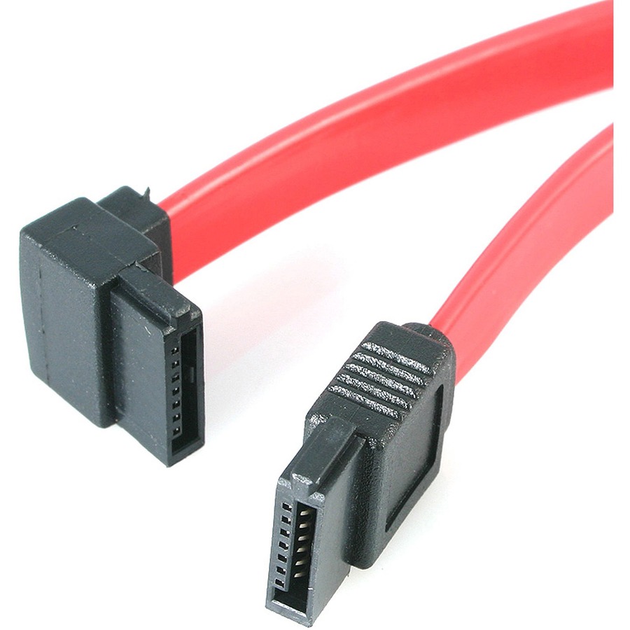 STARTECH Câble SATA interne SATA III 7 broches vers 7 broches vers angle gauche ? 30,5 cm (SATA12LA1)