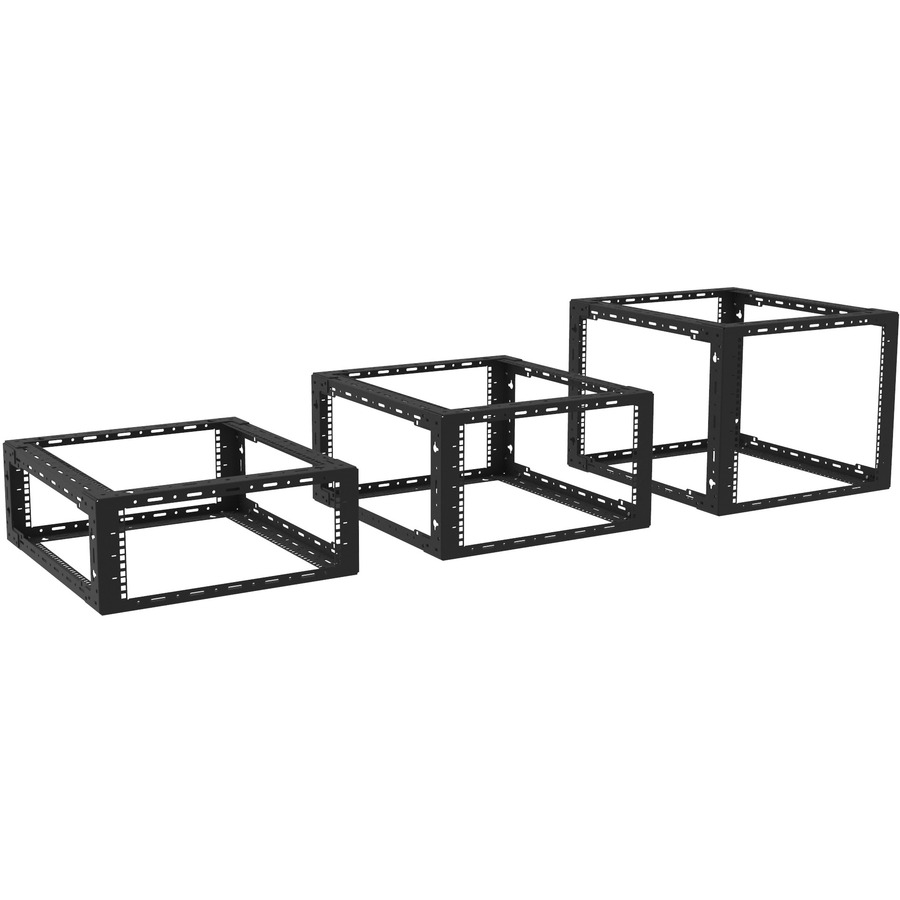 12U HEIGHT KIT FOR RACK SOLUTIONS WALL MOUNT OPEN FRAME BLACK WITH SQUARE MOUNTI