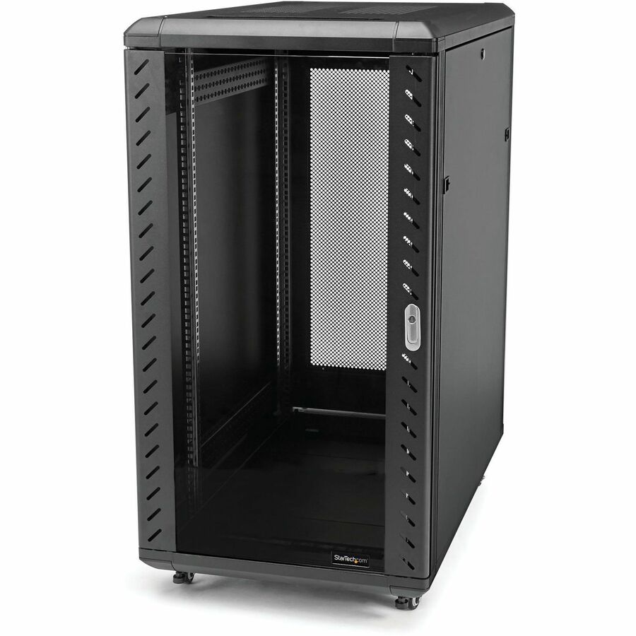 4-POST 25U 19IN SERVER RACK ENCLOSURE W/ ADJUSTABLE MOUNTING DEPTH - EIA/ECA-31