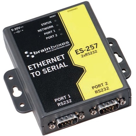 2 PORT RS232 ETHERNET TO SERIAL ADAPTER