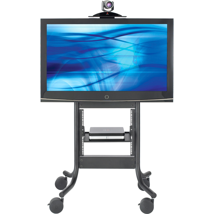 MOBILE CART SUPPORTS SINGLE 80 DISPLAY. INCLUDES UNIVERSAL DISPLAY MOUNT, ADJUST