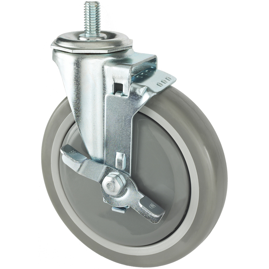 6 HEAVY-DUTY CASTERS. SET INCLUDES FOUR CASTERS-TWO WITH BRAKES. ALL BLACK. TAA