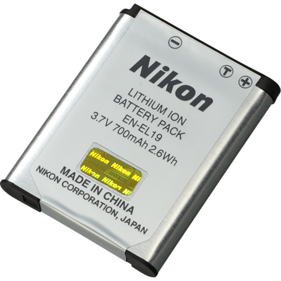 Nikon EN-EL19 Rechargeable Li-ion Battery | The battery is charged using the MH-66 battery charger (sold separately)