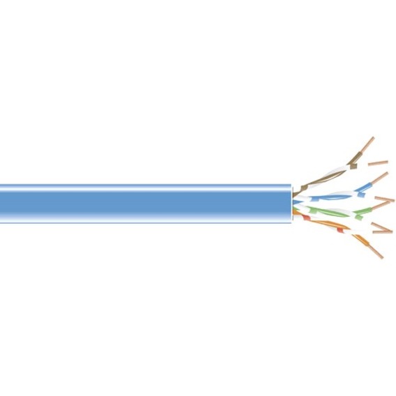CAT5E 350-MHZ STRANDED ETHERNET BULK CABLE - UNSHIELDED (UTP), CM PVC, BLUE, 100