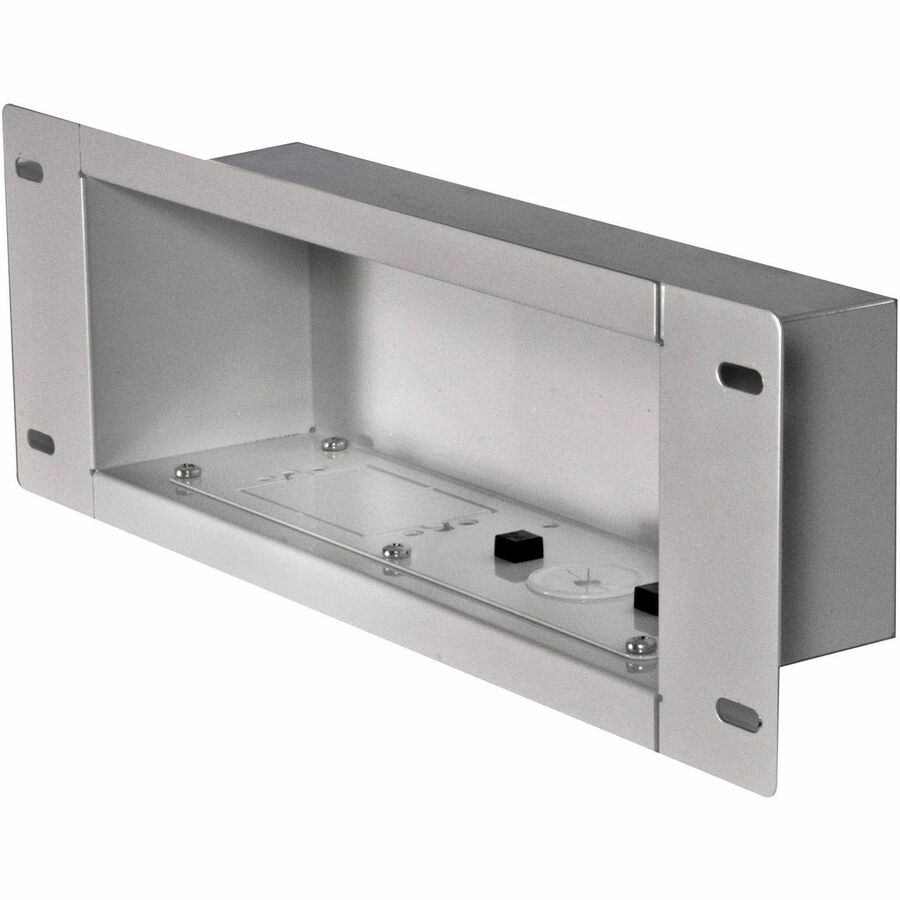RECESSED CABLE MANAGEMENT AND POWER STORAGE ACCESSORY BOX - EPOXY - WHITE - HEAV
