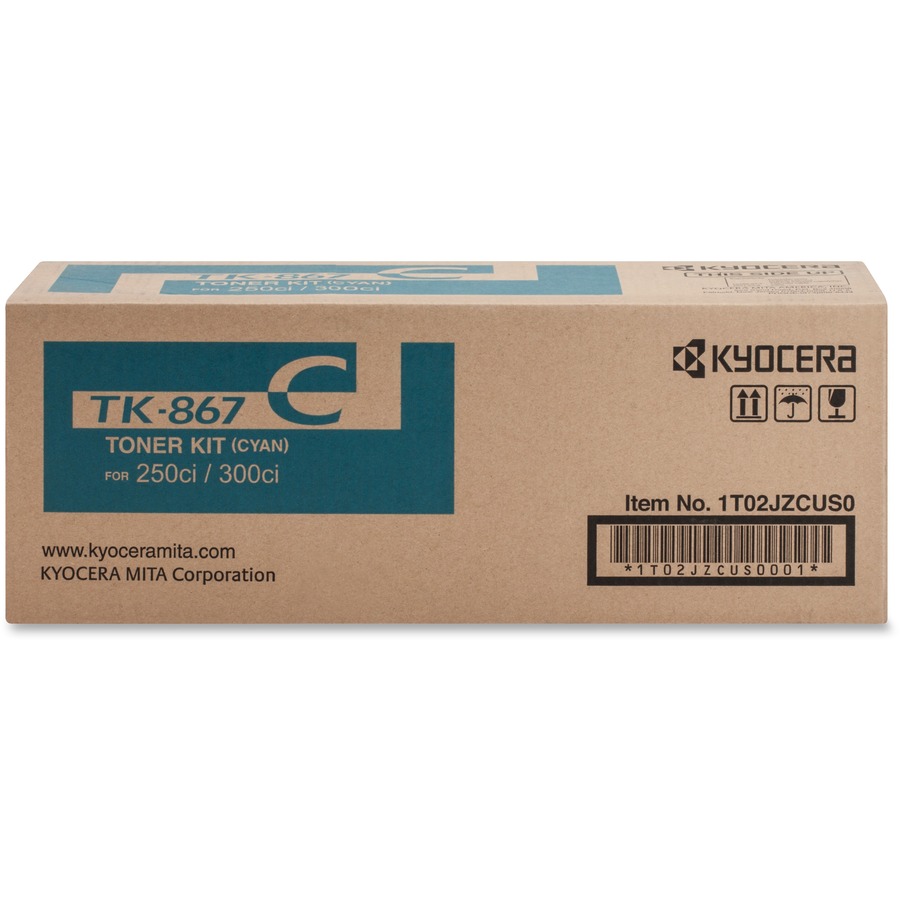 KYOCERA TK-867C CYAN TONER CARTRIDGE FOR USE IN TASKALFA 250CI 300CI ESTIMATED Y