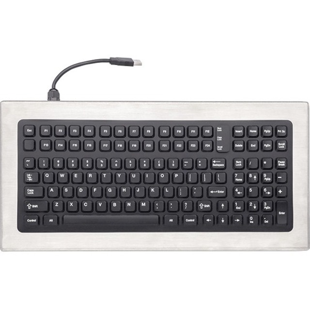 THE DT-1000 IS A FULL-SIZE DESKTOP KEYBOARD BY IKEY FEATURING A STAINLESS STEEL