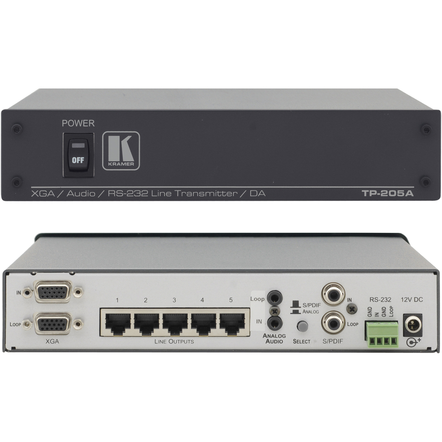 THE TP-205A IS A HIGH-PERFORMANCE TRANSMITTER. IT ACCEPTS A COMPUTER GRAPHICS IN