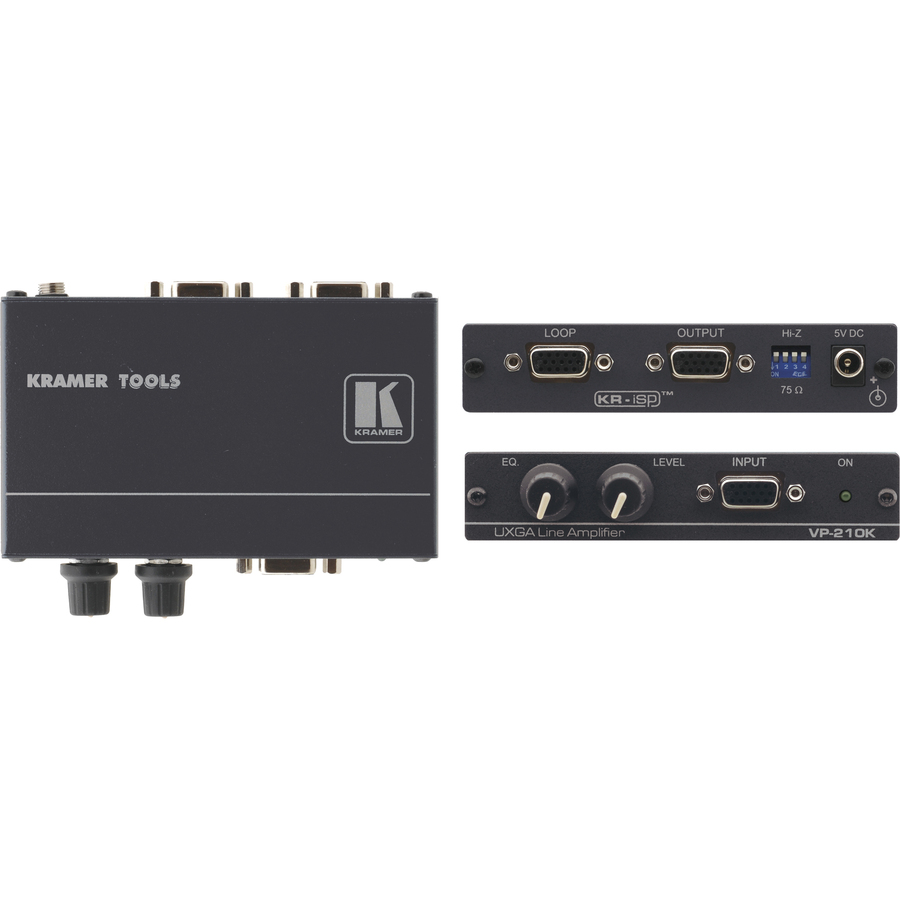 THE HIGH-PERFORMANCE VP-201K IS A LINE AMPLIFIER FOR UXGA COMPUTER GRAPHICS SIGN