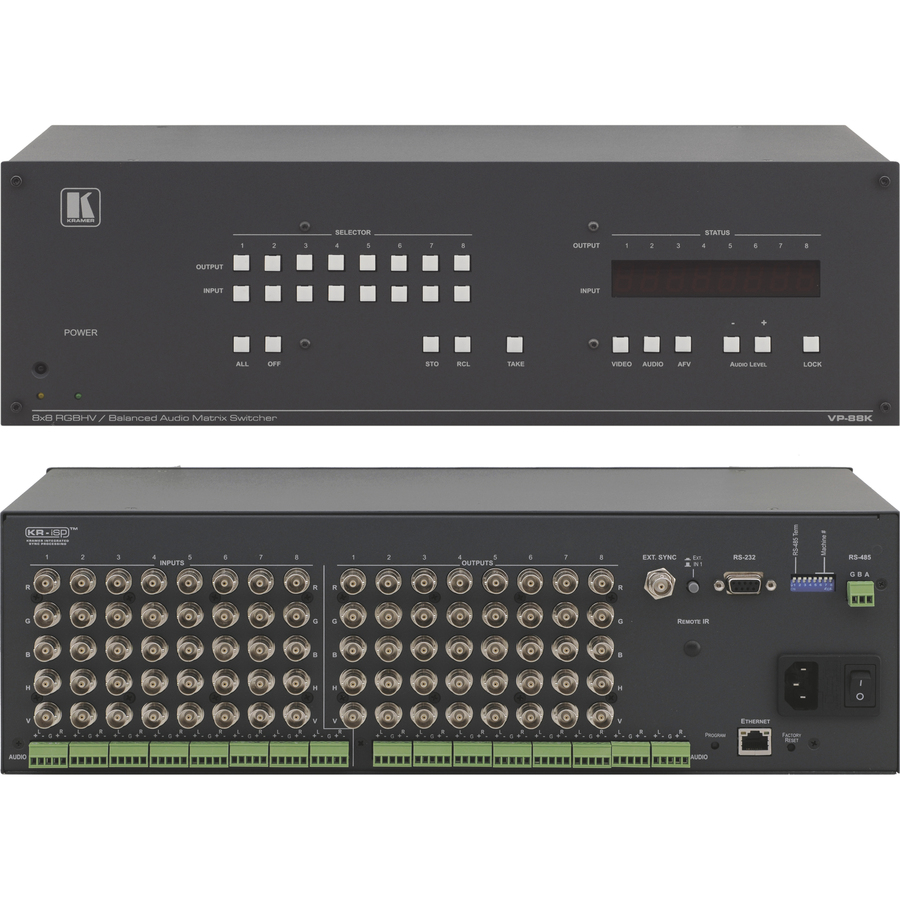 BALANCED STEREO AUDIO MATRIX SWITCHER
