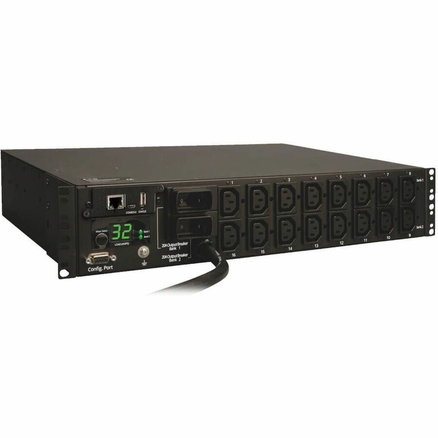 EATON 7.4KW SINGLE-PHASE SWITCHED PDU, LX INTERFACE, 230V OUTLETS (16-C13), IEC-