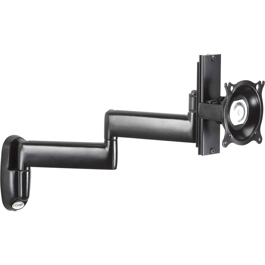 DUAL ARM WALL MOUNT WITH HEIGHT ADJUSTMENT, SINGLE MONITOR