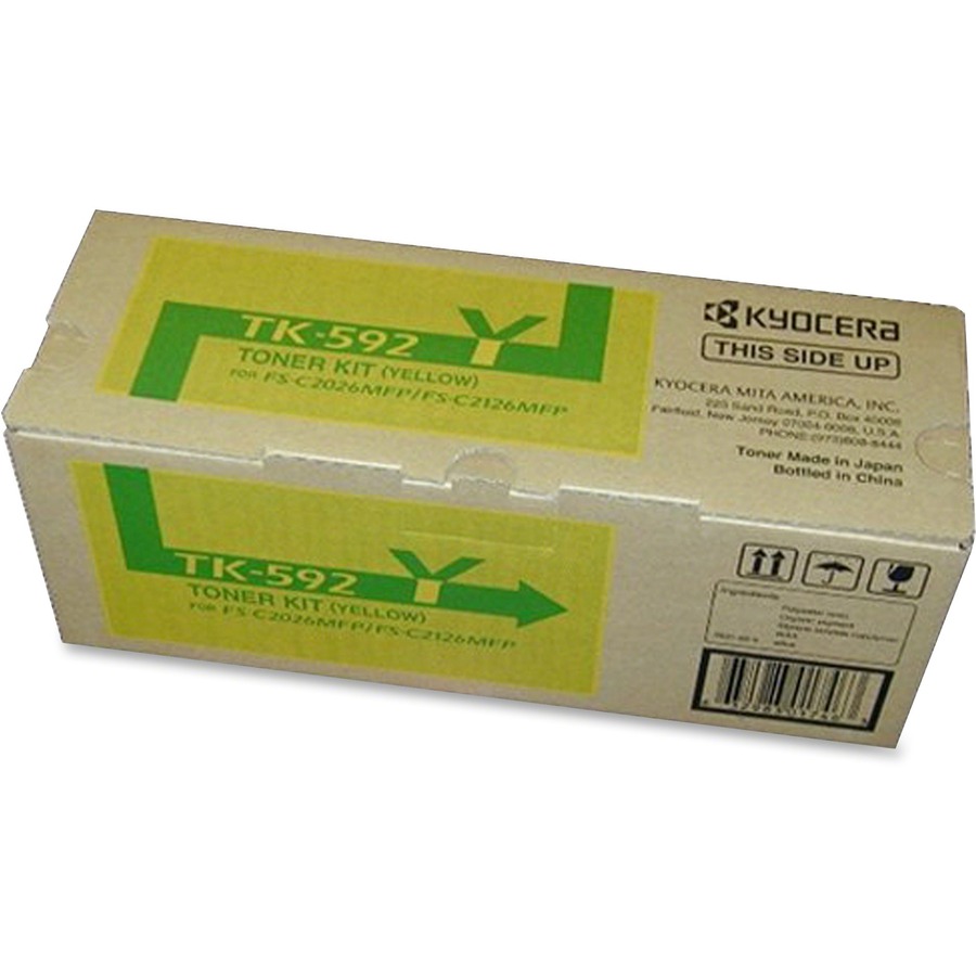 Kyocera Tk-592y Yellow Toner for Use in Fsc2026mfp Fsc2126mfp 5,000 Page Yield a