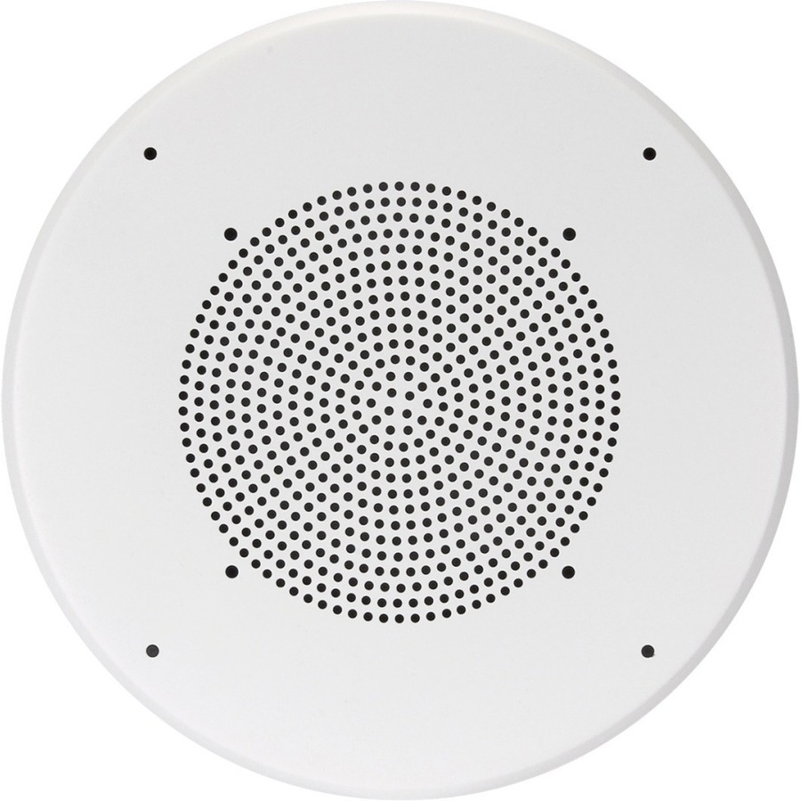 FOR 8IN O.D. SPEAKER,ROUND,SCREW-MOUNT,STEEL,WHITE POWDER COAT FINISH
