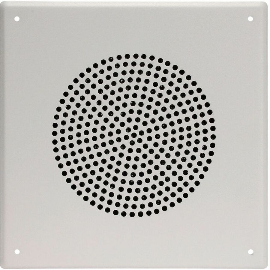 FOR 8IN O.D. SPEAKER,SQUARE,VANDAL RESISTANT,STUD-MOUNT,STEEL,WHITE POWDER COAT