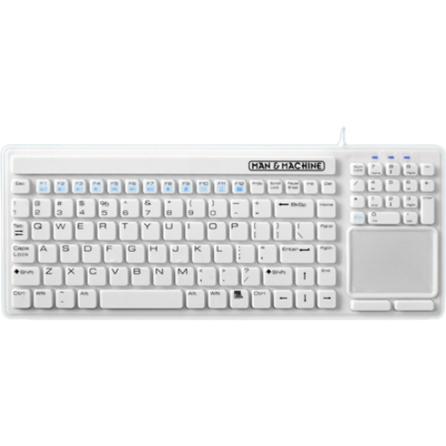SIMPLY COOL TOUCH WATERPROOF VALUE KEYBOARD W/TOUCHPAD - BLACK -1 YEAR WARRANTY