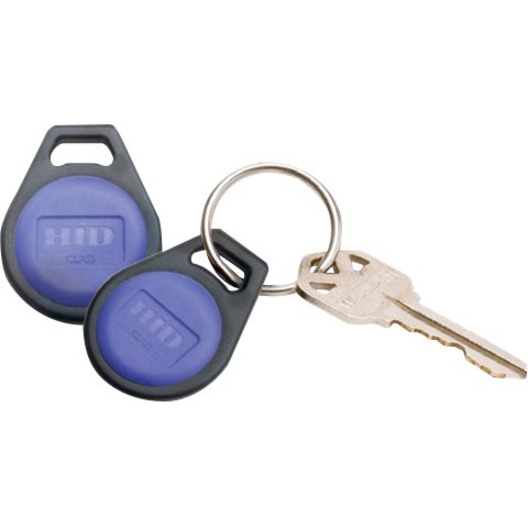 ICLASS KEYFOB 2K/2, PROG ICLASS, BLACK W/BLUE HID, LASER ICLASS #