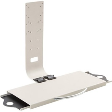 Flip-up Keyboard Tray Folds Flat Against Monitor to Save Space. Adjustable Mouse