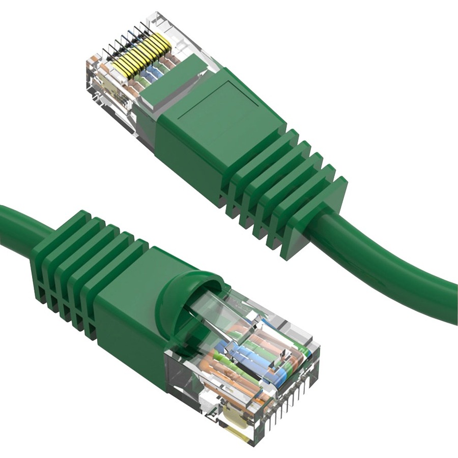 Axiom 1 ft Cat6 Green Ethernet Cable, Snagless Boot | RJ-45, Gold
