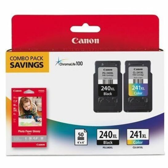 CANON PG-240XL/CL-241XL W/ PHOTO PAPER 50 SHEETS - FOR MG2120, MG3120, MG4120, M