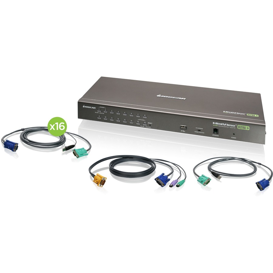 16 PORT KVM SWITCH WTH USB CABLES (TAA) INCLUDES 16 USB KVM CABLES