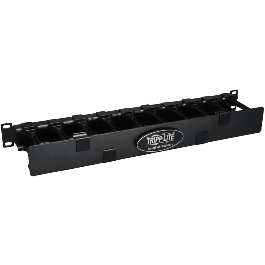 Tripp Lite by Eaton SRCABLEDUCT1UHD Cable Pass-through - Cable Organizer - Black - 1U Rack Height - 19" Panel Width - Steel